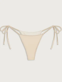 Djerf Avenue Divine Satin Bikini Bottom Sand Castle Hot