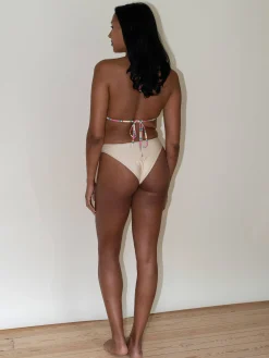 Djerf Avenue Dove Satin Bikini Bottom Sand Castle Outlet