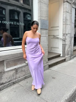 Djerf Avenue Dream Dress Maxi Iris New