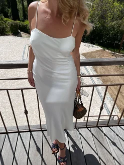 Djerf Avenue Dream Dress Midi Cloud Hot
