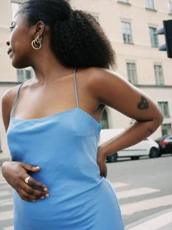 Djerf Avenue Dream Dress Midi Sky Best