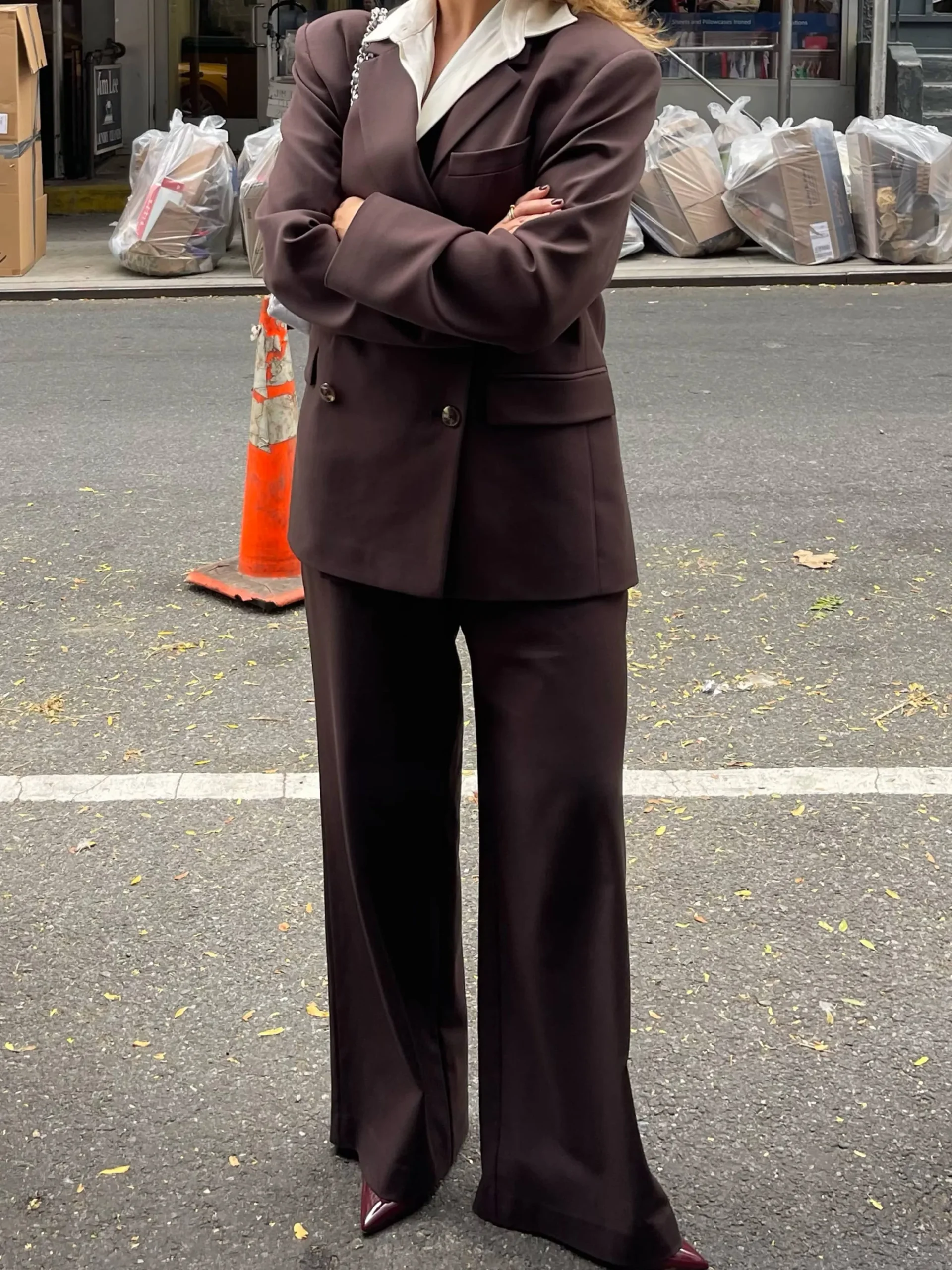 Djerf Avenue Everyday Pants Brown Sale