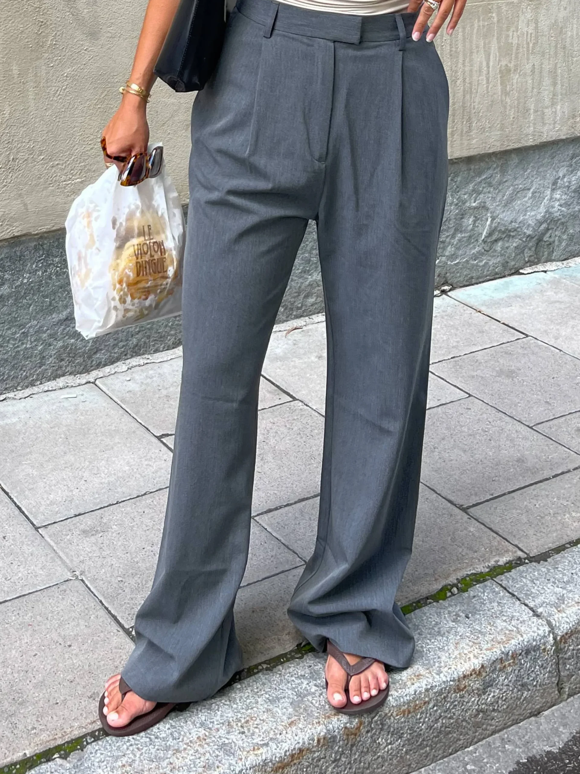 Djerf Avenue Favorite Pants Grey - Tall Best