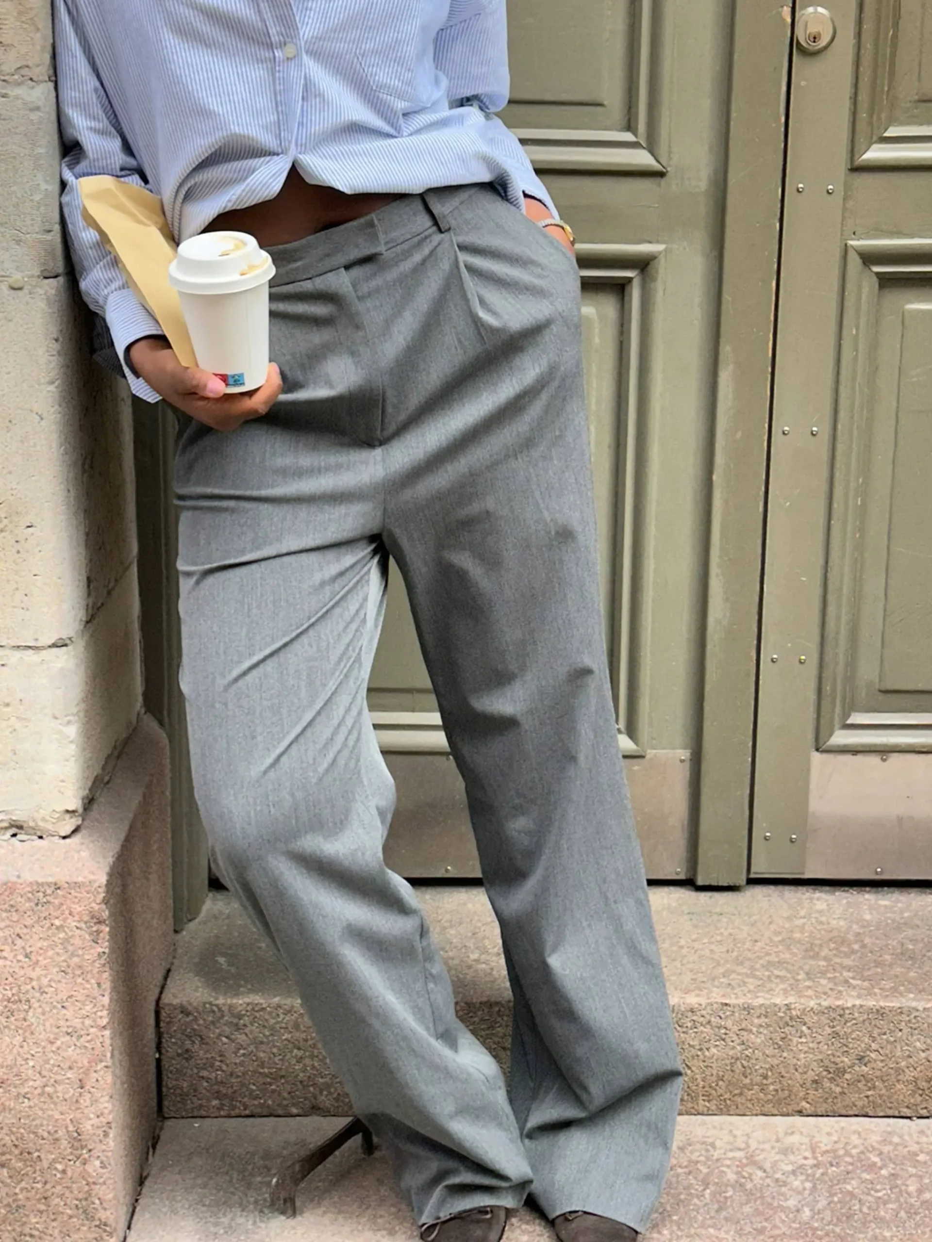 Djerf Avenue Favorite Pants Grey - Tall Best