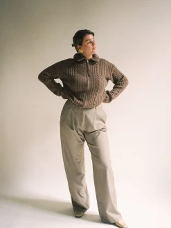 Djerf Avenue Favorite Pants Oat - Tall