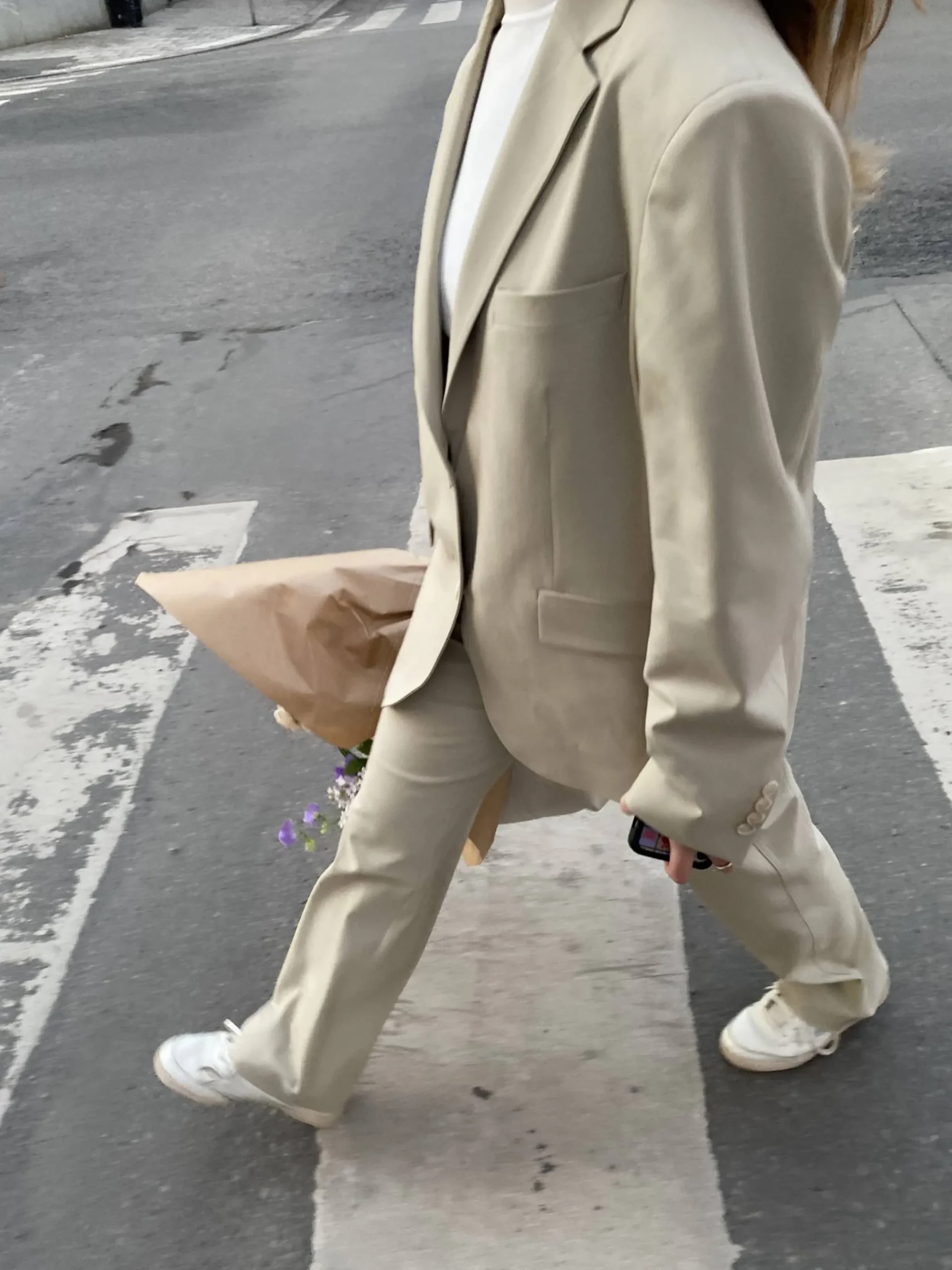 Djerf Avenue First Choice Pants Greige Sale