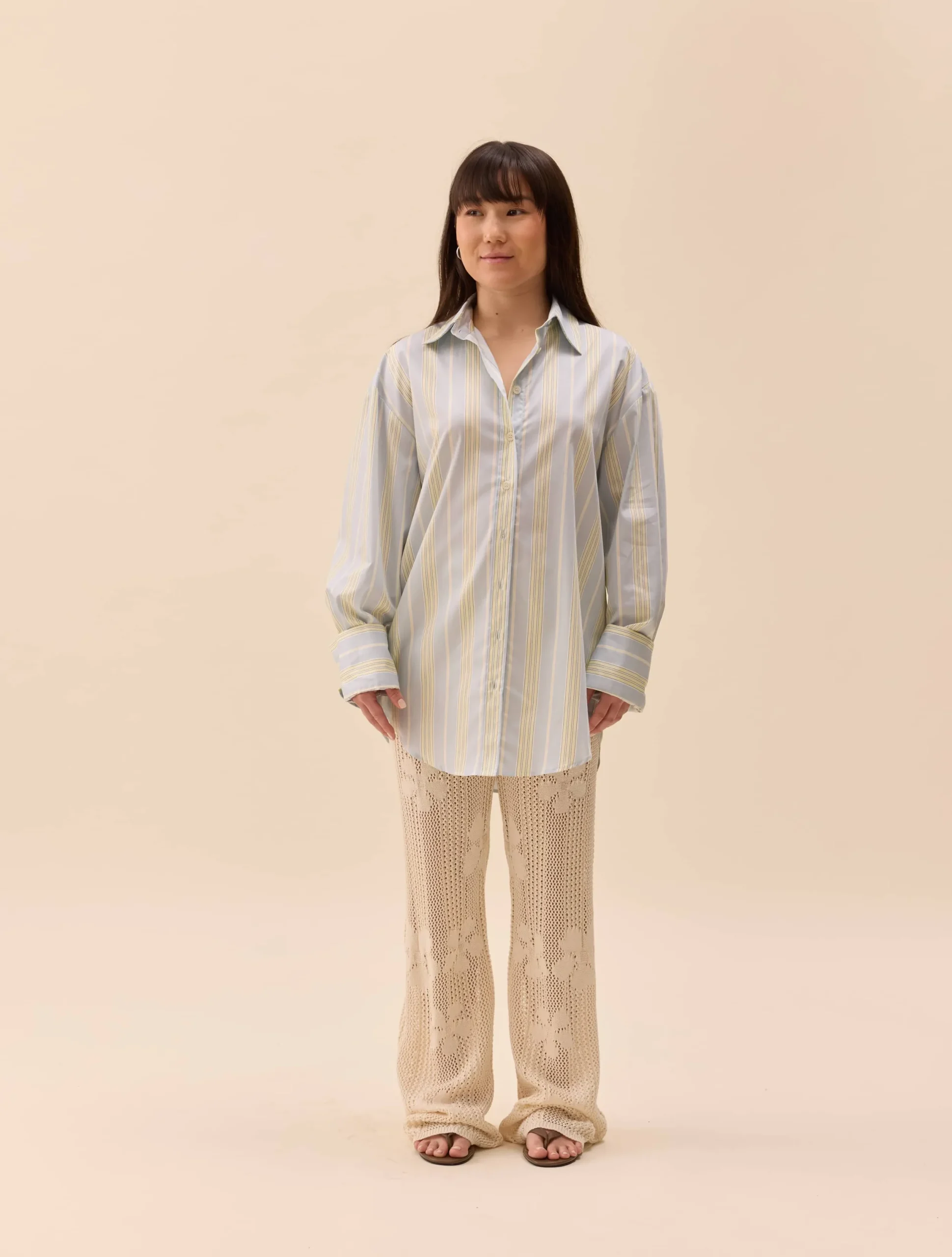 Djerf Avenue Flower Pants Ivory Online
