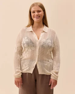 Djerf Avenue Flower Shirt Ivory Online