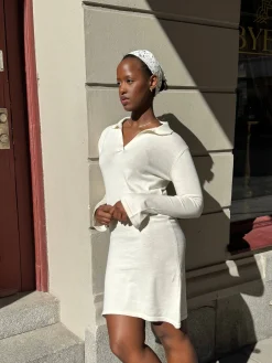 Djerf Avenue Getaway Dress Cream Best