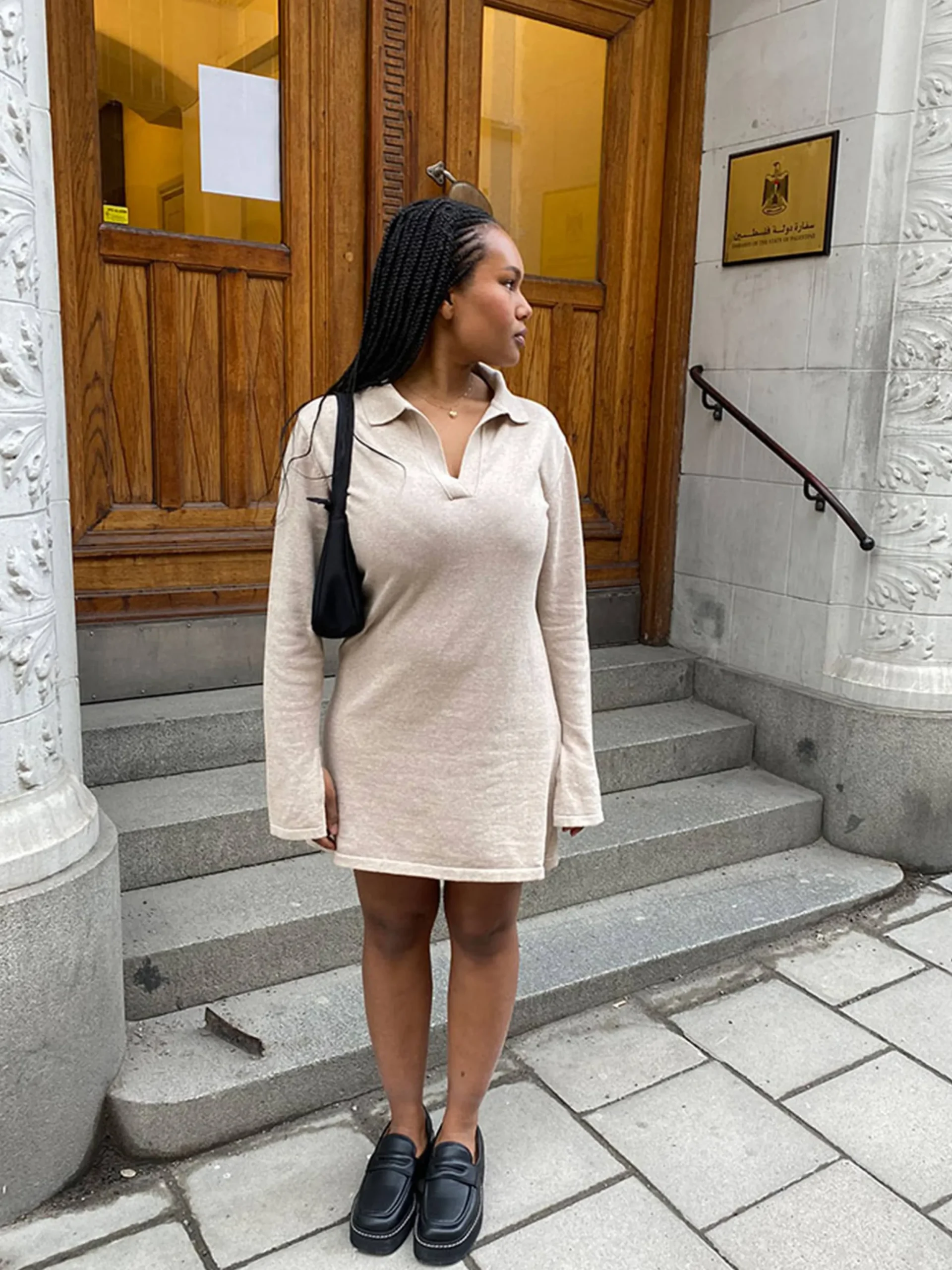Djerf Avenue Getaway Dress Sand Hot