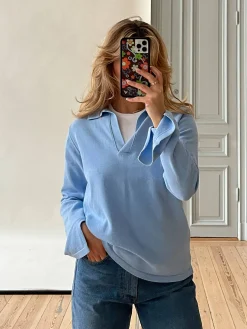 Djerf Avenue Getaway Top Blue New