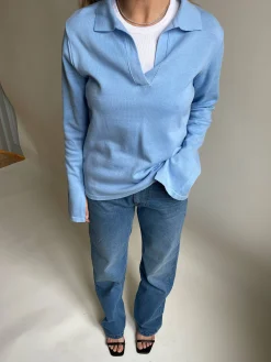 Djerf Avenue Getaway Top Blue New