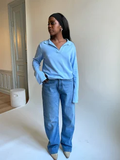 Djerf Avenue Getaway Top Blue New