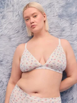 Djerf Avenue Go Close Triangle Bralette Summer Berries Hot