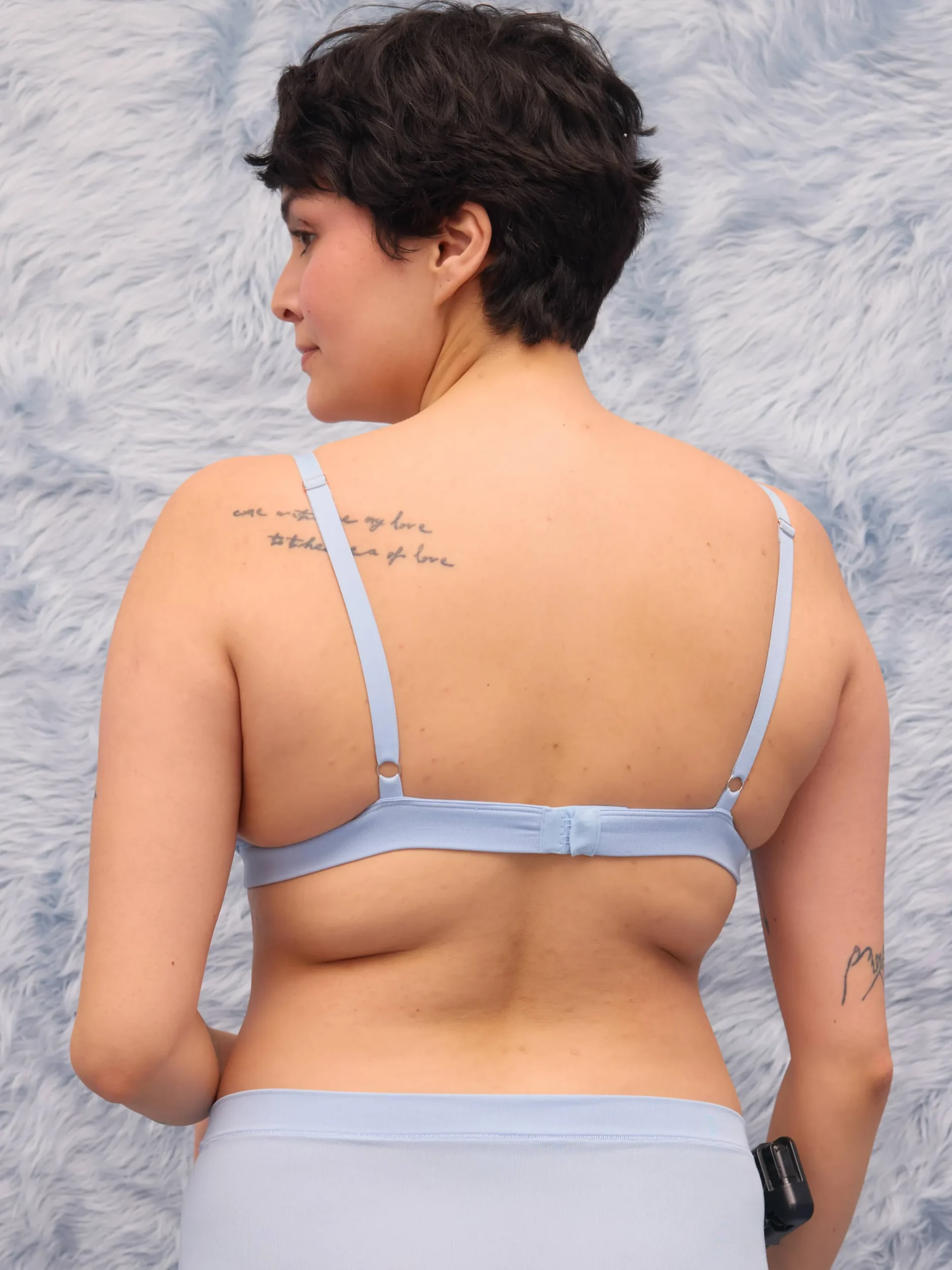 Djerf Avenue Go Close Triangle Bralette Blue Best