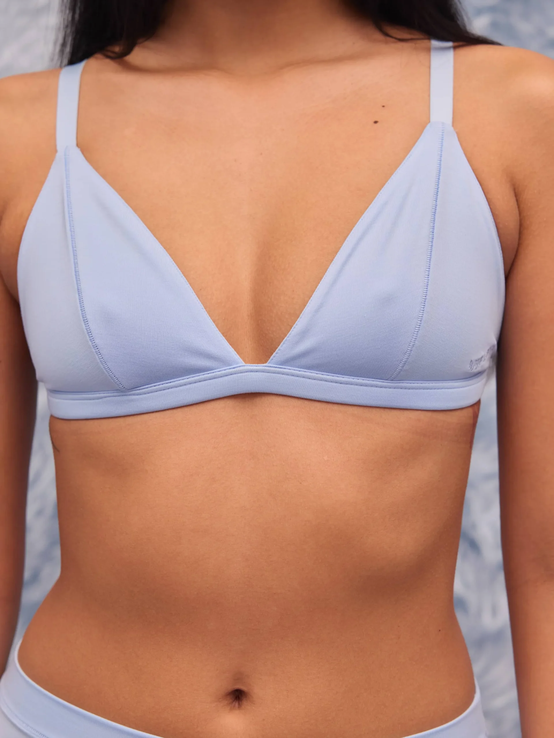 Djerf Avenue Go Close Triangle Bralette Blue Best