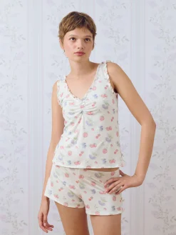 Djerf Avenue Go Slow Frill Camisole Summer Berries