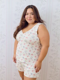 Djerf Avenue Go Slow Frill Camisole Summer Berries