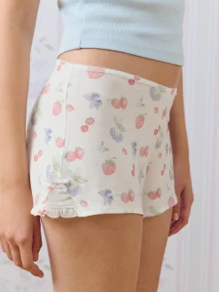 Djerf Avenue Go Slow Frill Shorts Summer Berries Hot