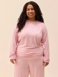 Djerf Avenue Go Slow Long Sleeve Top Pink Online
