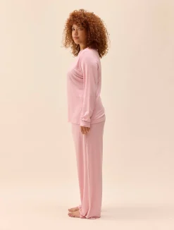 Djerf Avenue Go Slow Long Sleeve Top Pink Online