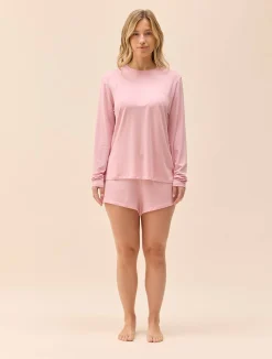 Djerf Avenue Go Slow Long Sleeve Top Pink Online