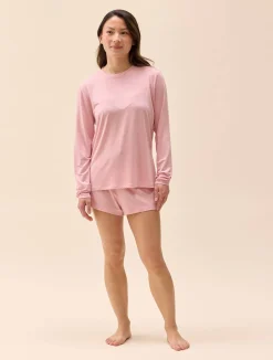 Djerf Avenue Go Slow Long Sleeve Top Pink Online