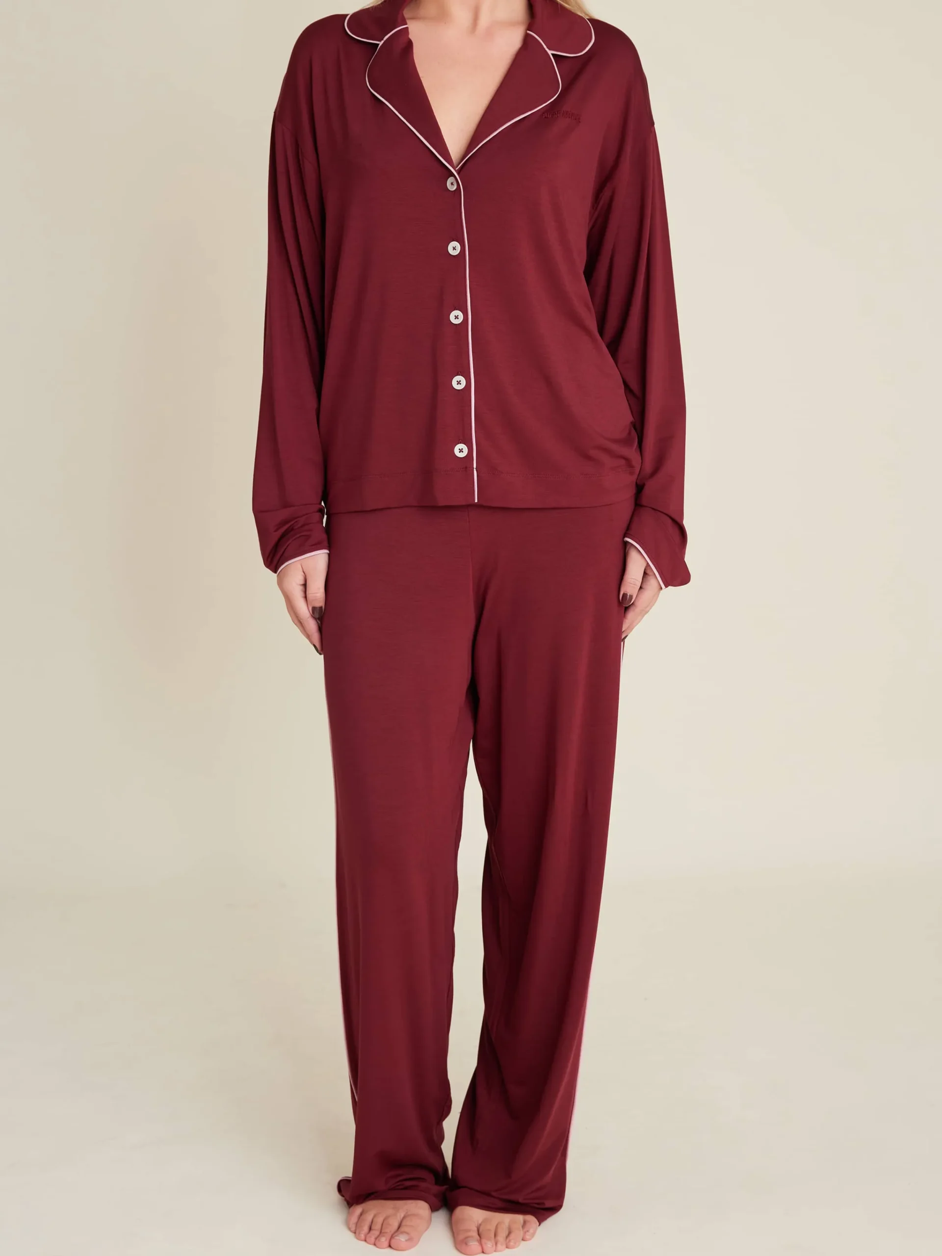 Djerf Avenue Go Slow Pants Burgundy
