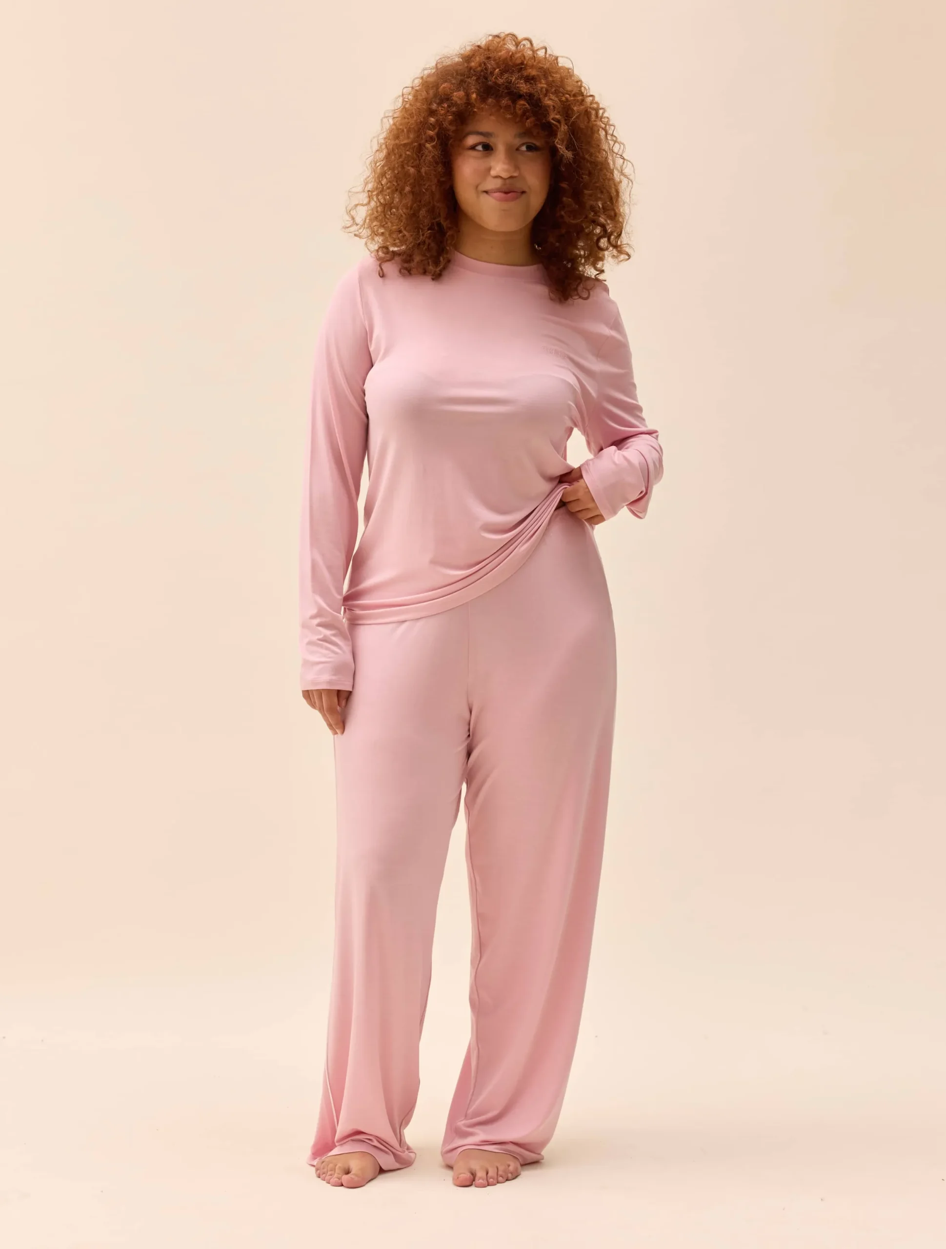 Djerf Avenue Go Slow Pants Pink/White New