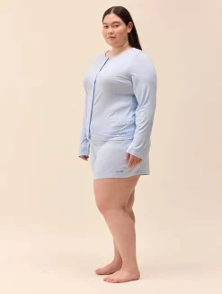 Djerf Avenue Go Slow Short Shorts Blue New