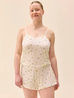 Djerf Avenue Go Slow Strap Top Marula Bloom Online