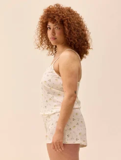 Djerf Avenue Go Slow Strap Top Marula Bloom Online