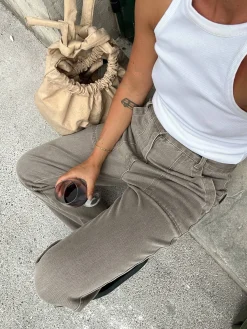 Djerf Avenue Go To Pants Brown Discount