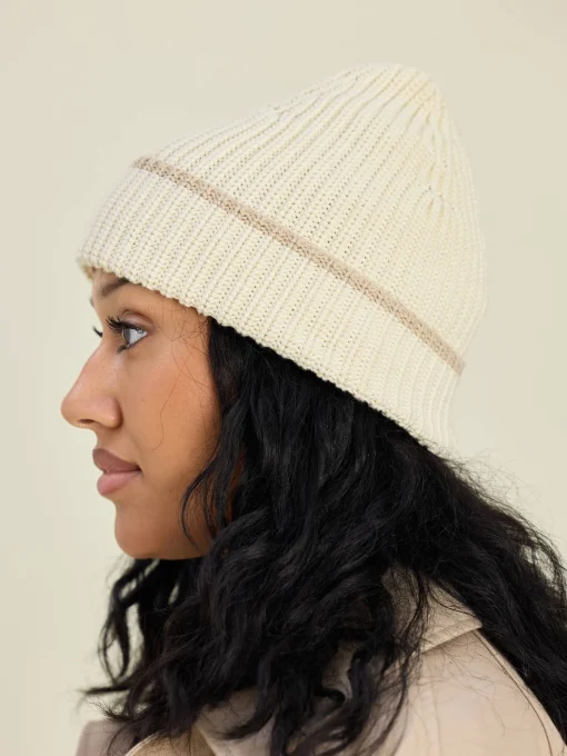 knitted beanie creamy oat online - Non-Seasonal Wear