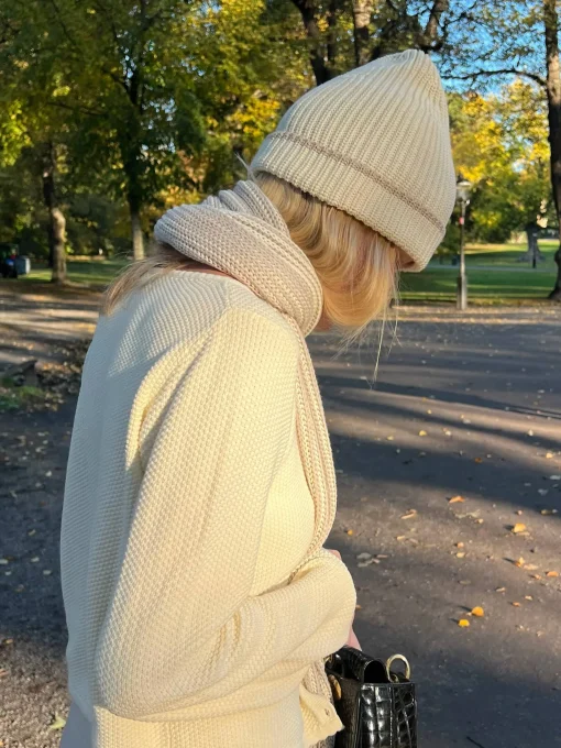 knitted beanie creamy oat online - Non-Seasonal Wear