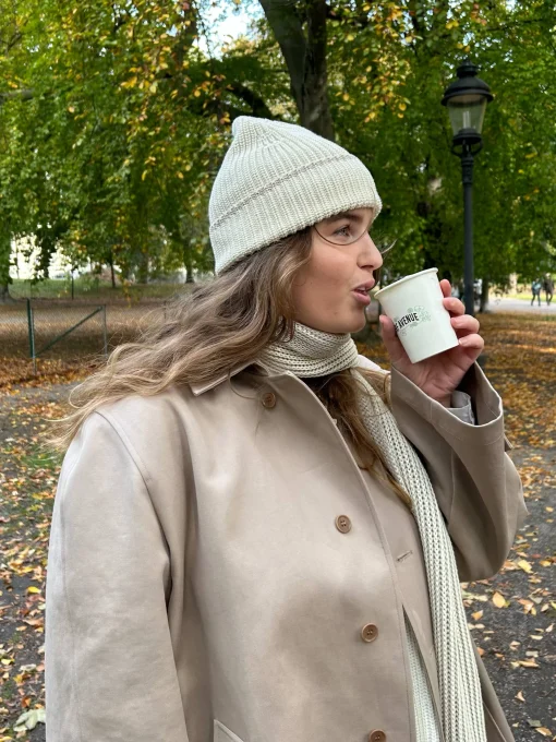knitted beanie creamy oat online - Non-Seasonal Wear