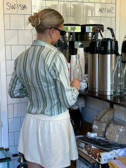 Djerf Avenue Little Shirt Mint Sorbet Online