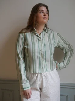 Djerf Avenue Little Shirt Mint Sorbet Online