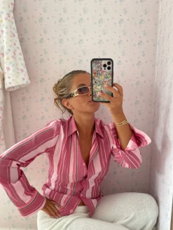 Djerf Avenue Little Shirt Sorbet Sale