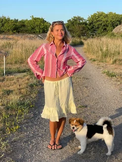 Djerf Avenue Little Shirt Sorbet Sale