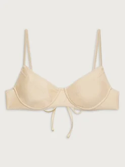 Djerf Avenue Matilda Satin Top Sand Castle