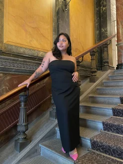 Djerf Avenue Midi Tube Dress Black Hot