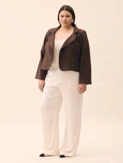 Djerf Avenue Moleskin Blazer Brown Discount