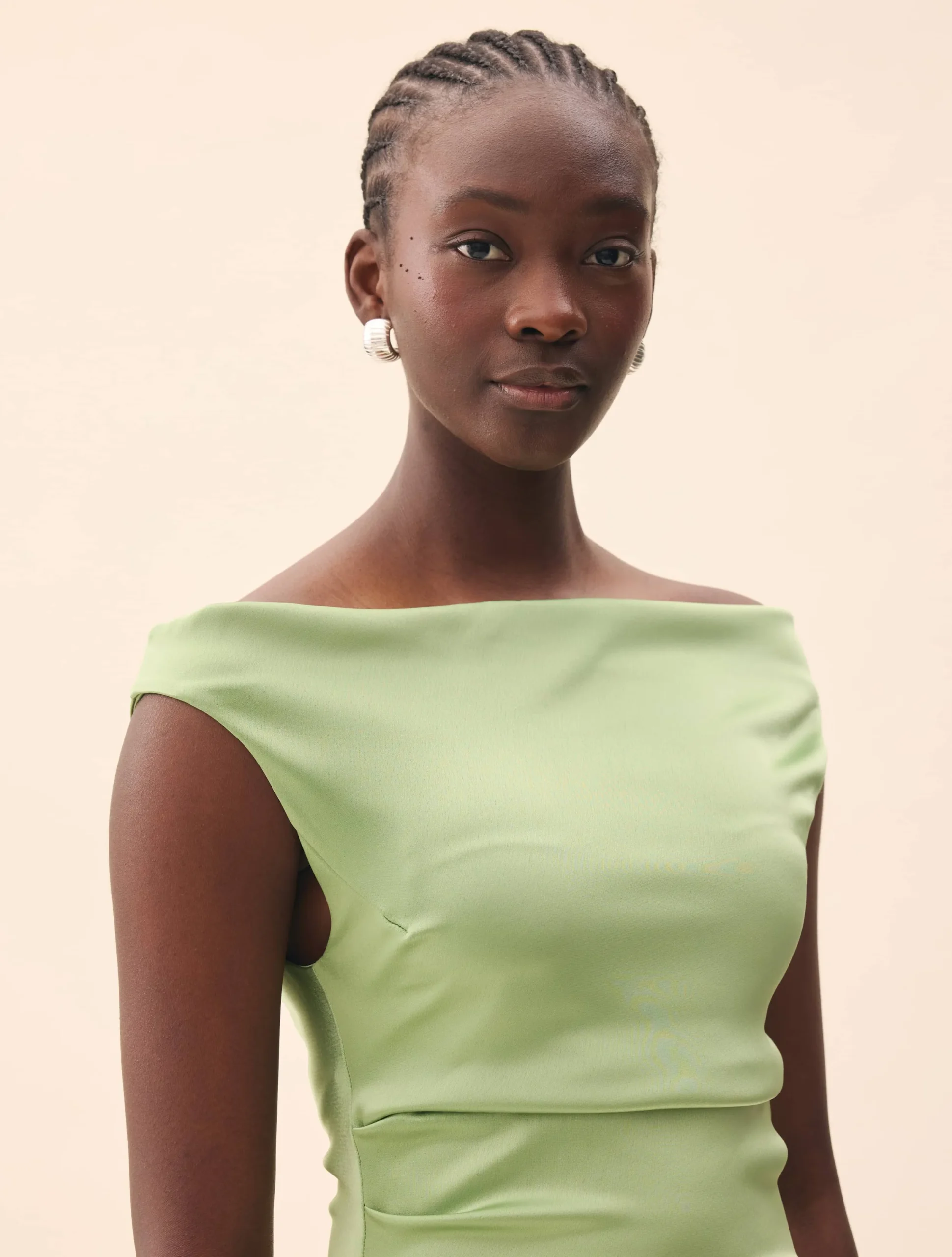 Djerf Avenue Occasion Satin Dress Pistachio Hot