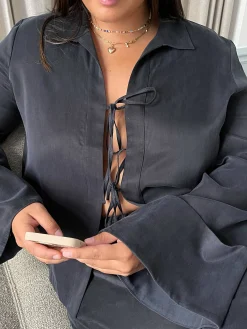 Djerf Avenue Occasion Top Ash Clearance