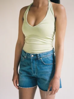 Djerf Avenue Peridot Halterneck Top Green Best