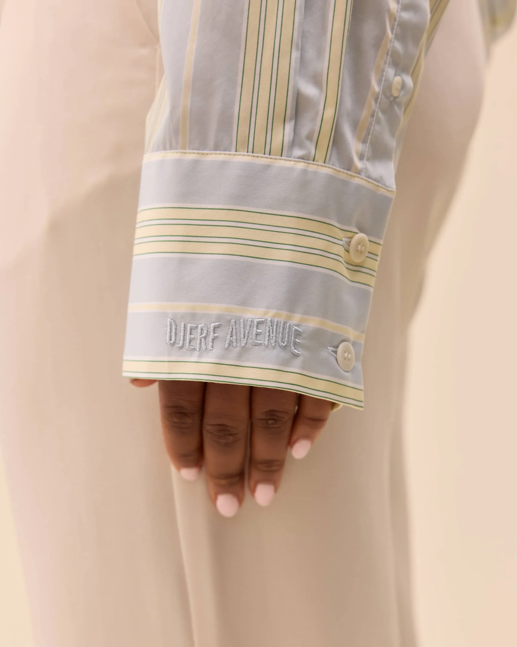 Djerf Avenue Poplin Classic Shirt Slushy Stripe Online
