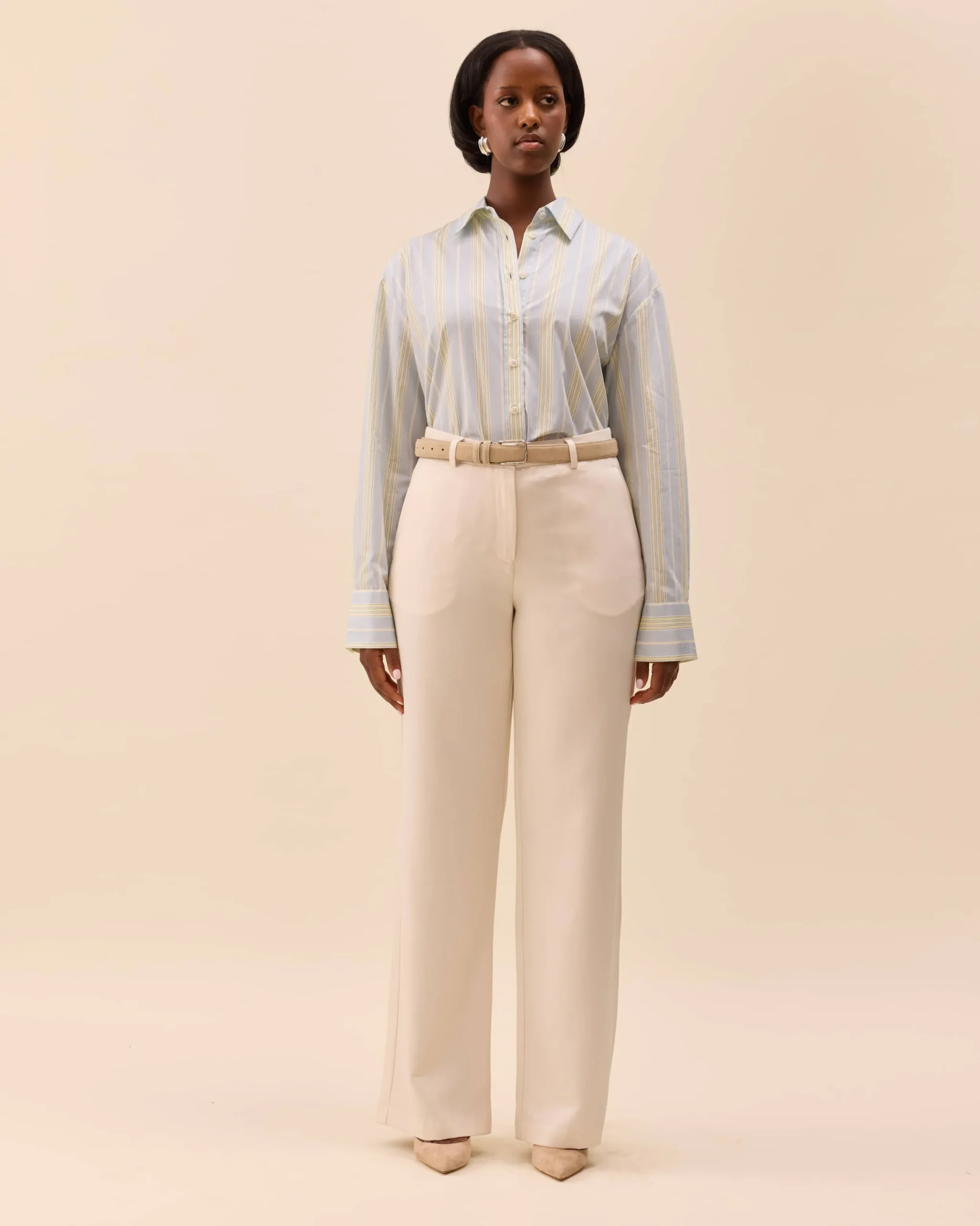 Djerf Avenue Poplin Classic Shirt Slushy Stripe Online