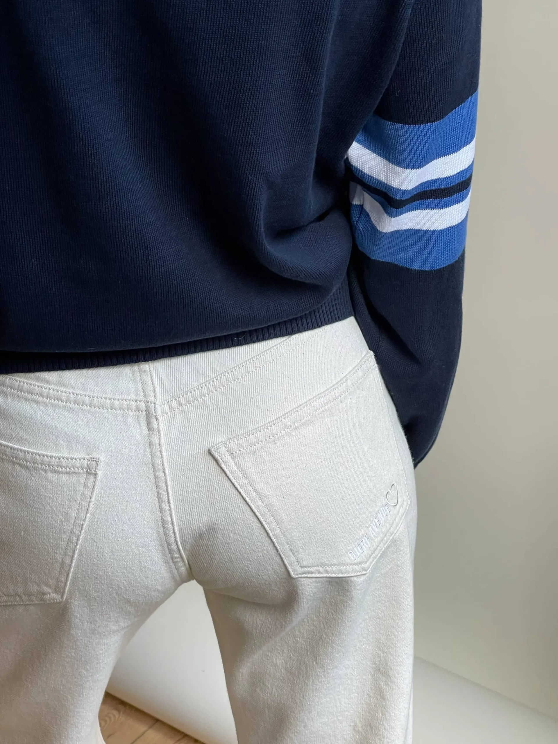 Djerf Avenue Relaxed Jeans Cream Outlet