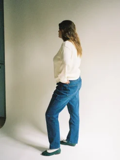 Djerf Avenue Relaxed Jeans Dark Blue Outlet